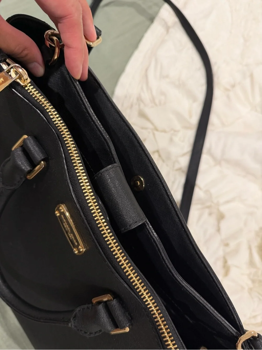 Michael Kors Black Saffiano Leather Tote Bag
